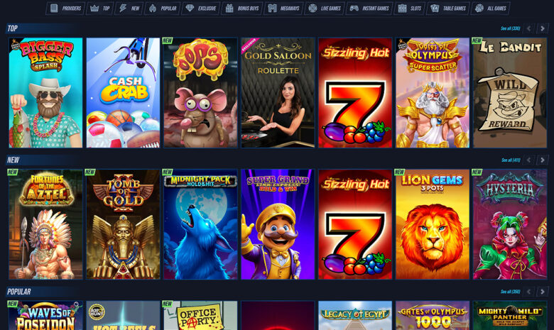 Catalogue de jeux Vegas Hero Casino — machines à sous, roulette, live